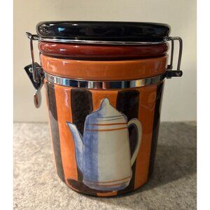 Certified International Coffee Canister 7" Tall  5.5 Wide  # 2836